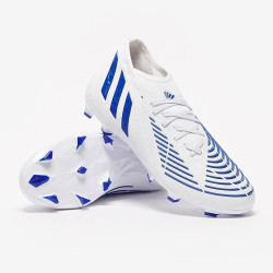 Sepatu Bola Adidas Predator Edge.2 FG White Hi Res Blue White GW2269