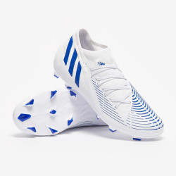 Sepatu Bola Adidas Predator Edge.3 FG White Hi Res Blue White GW2273