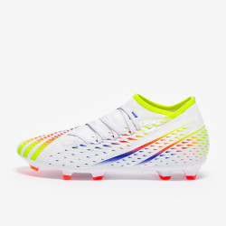 Sepatu Bola Adidas Predator Edge.3 FG White Solar Yellow Power Blue GW1002