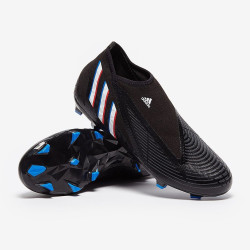 Sepatu Bola Adidas Predator Edge.3 Laceless FG Core Black White Vivid Red GV9859