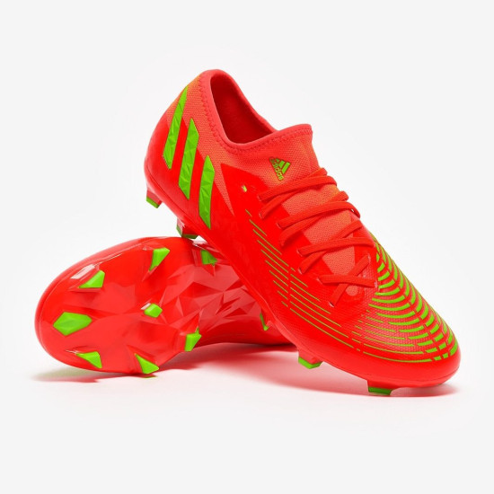 Sepatu Bola Adidas Predator Edge.3 Low FG Solar Red Team Solar Green Core Black GW0994