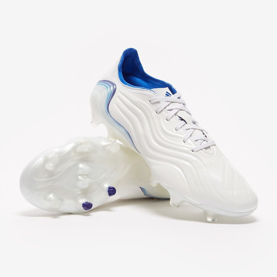Sepatu Bola Adidas Copa Sense.1 FG White Hi Res Blue Legacy Indigo GW4942