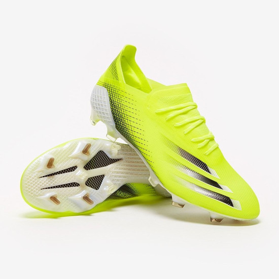 Sepatu Bola Adidas X Ghosted.1 FG Solar Yellow Core Black Team Royal Blue FW6898