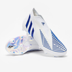 Sepatu Bola Adidas Predator Edge+ FG Off White Hi Res Blue White GV7375