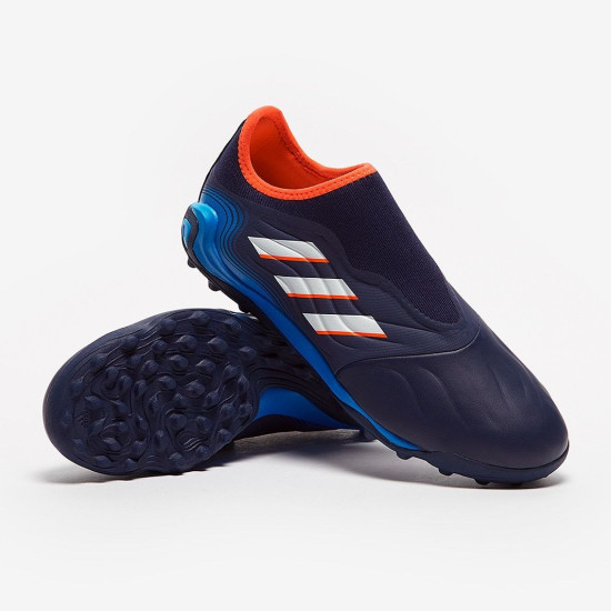 Sepatu Futsal Adidas Copa Sense.3 Laceless TF Team Navy Blue White Blue Rush GW7396