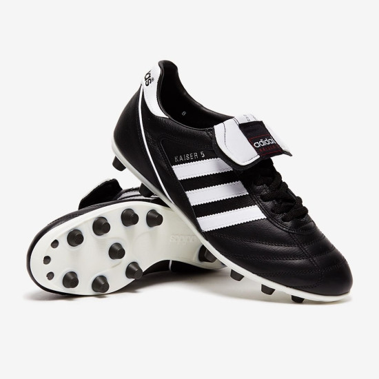 Sepatu Bola Adidas Kaiser 5 Liga FG Black White Red 033201